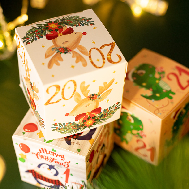 Christmas Advent Calendar Boxes Gifts Candy 24 Days - Temu