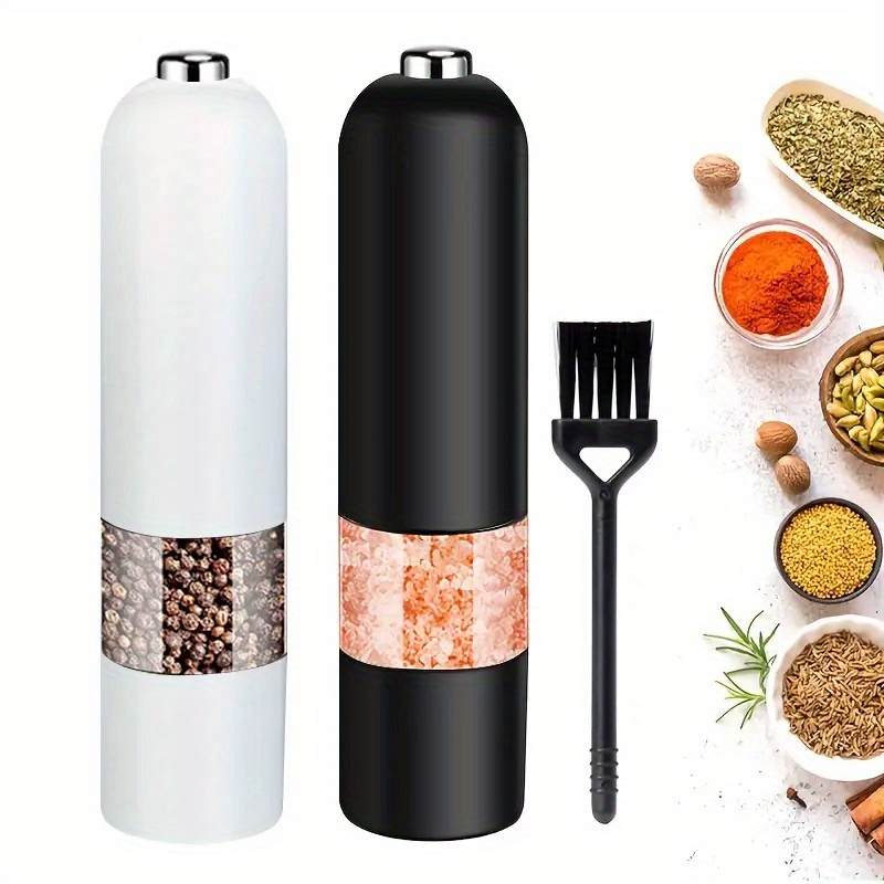 Electric Salt And Pepper Grinder Set - Automatic Spice Mill With