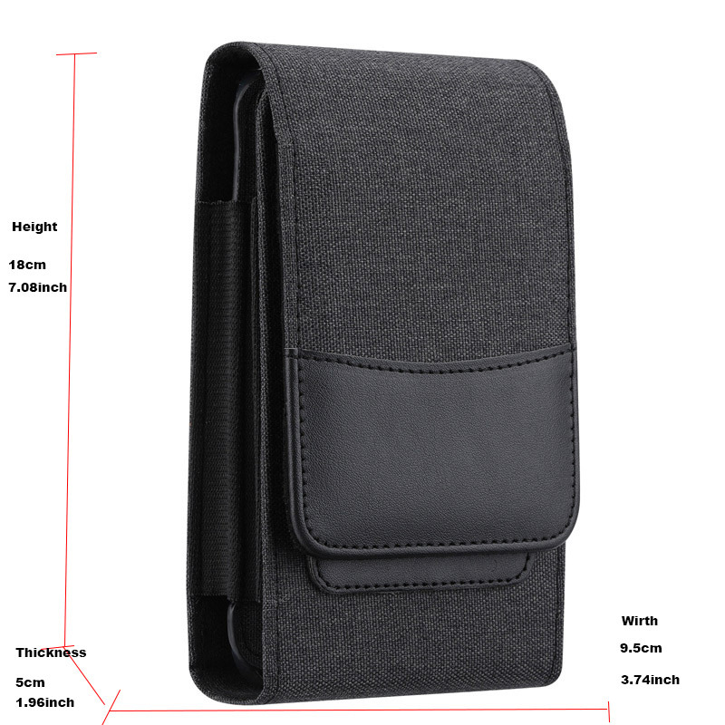 Haweel Encased Cell Phone Pouch Holster Nylon Cloth Phone Belt Clip  Carrying Pouch With Card Slot(black) - Temu