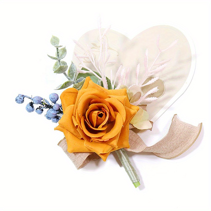 Burnt Corsage Or Boutonniere Prom Artificial - Temu