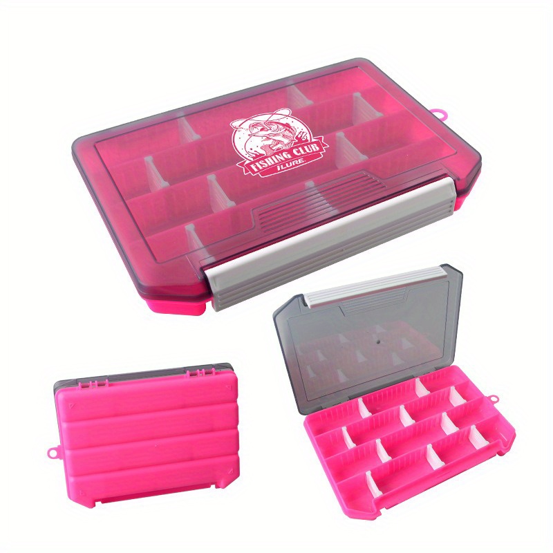 Image of 1 Fishing Lure Club Multifunctional Storage Box - Durable Pp, Transparent With Colorful Compartments, Ideal For Bait & Accessories, Mixed Colors, Tackle Boxes