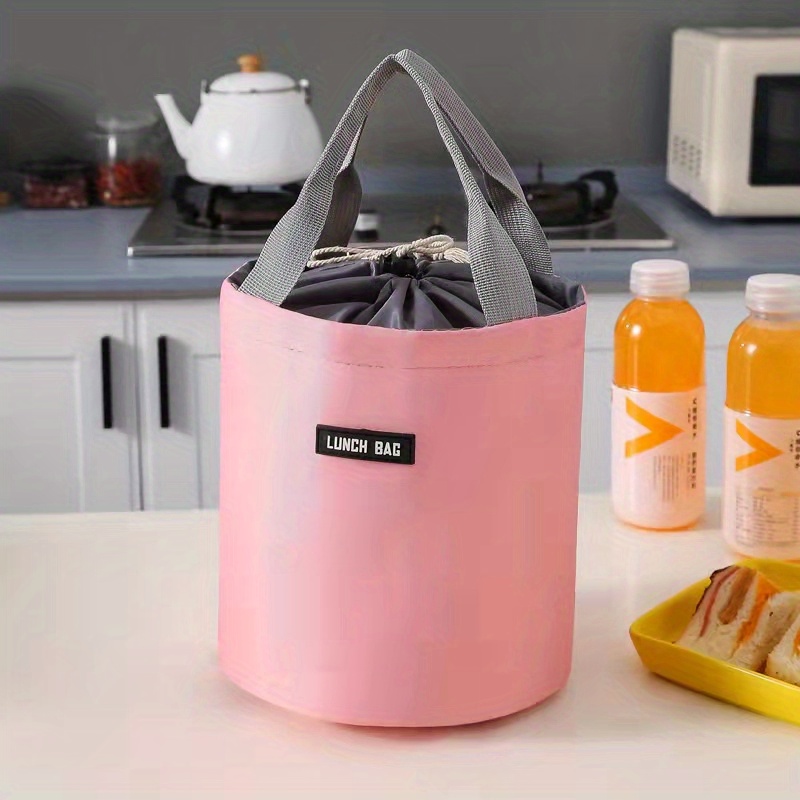 1pc twill cylinder bento bag ice pack multifunctional outdoor picnic bag waterproof bag lunch box bag hand wash insulated lunch container bag for back to school class college school supplies kitchen organizers and storage kitchen accessories details 4