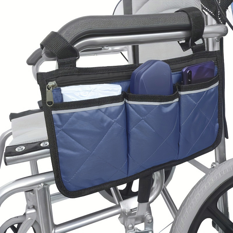 TEMU Wheelchair Side Armrest Bag, Portable Versatile Storage Hanging Bag, Wheelchair Side