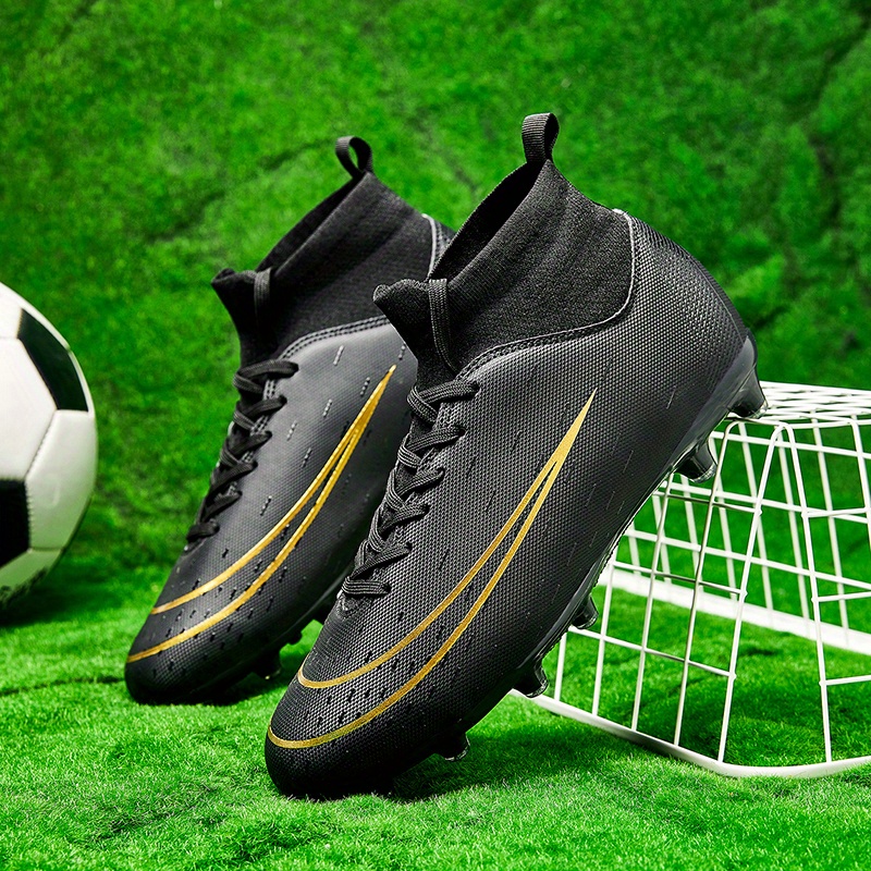  Botas de fútbol neutrales Zapatos de fútbol con picos de cuello  elástico de alta calidad, zapatillas antideslizantes cómodas para adultos,  deportes al aire libre/interior/exterior, competición/entrenamiento,  Naranja, verde. : Ropa, Zapatos y