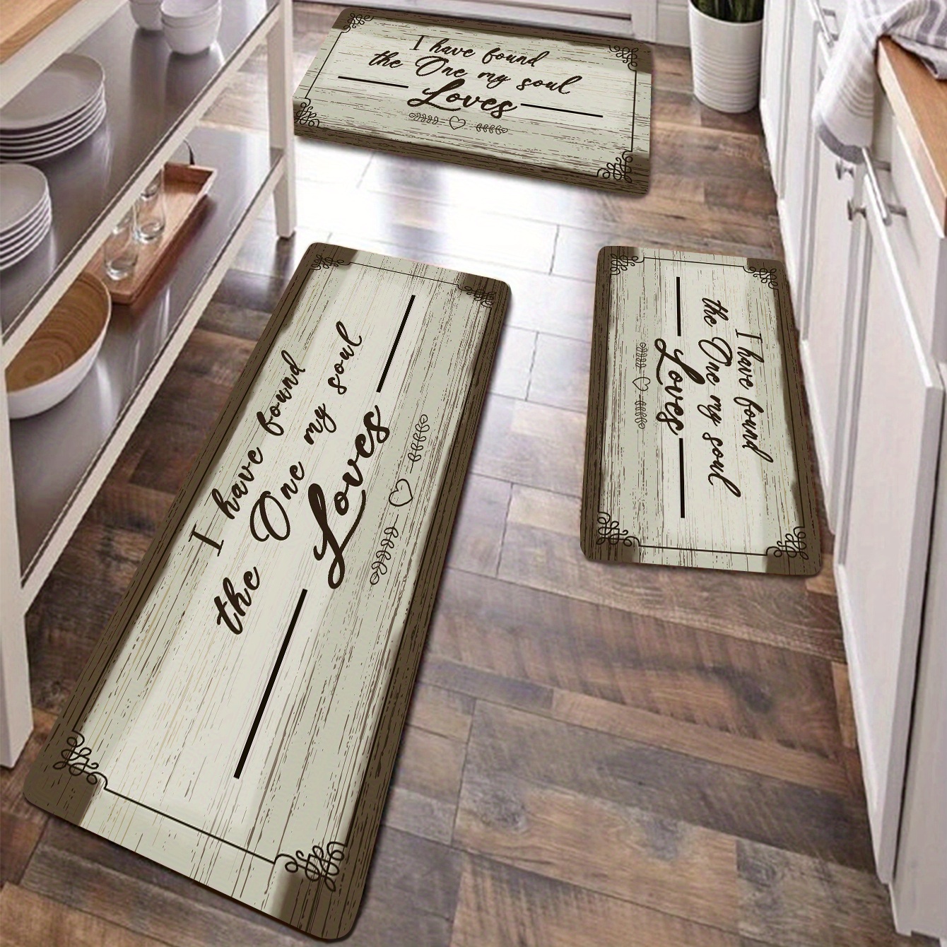 Letter Wood Texture Pattern Kitchen Floor Mat Non slip Temu New Zealand