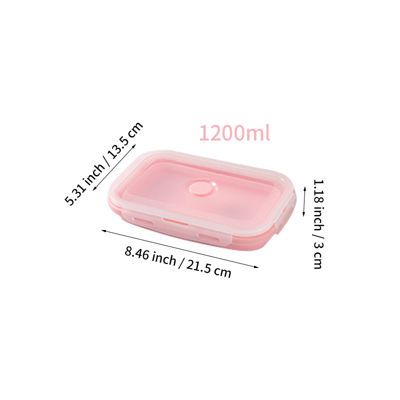 Silicone Bento Box (Pink)