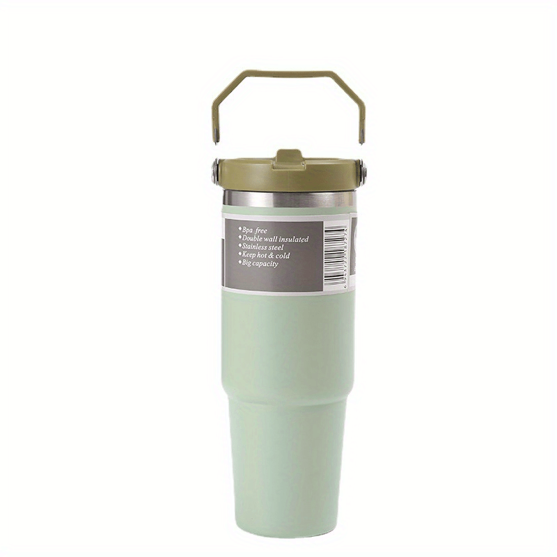 Stanley-termo de acero inoxidable con asa, taza de café, botella de agua de  viaje para coche al aire libre, taza de barra de hielo de doble vacío, 40oz  - AliExpress