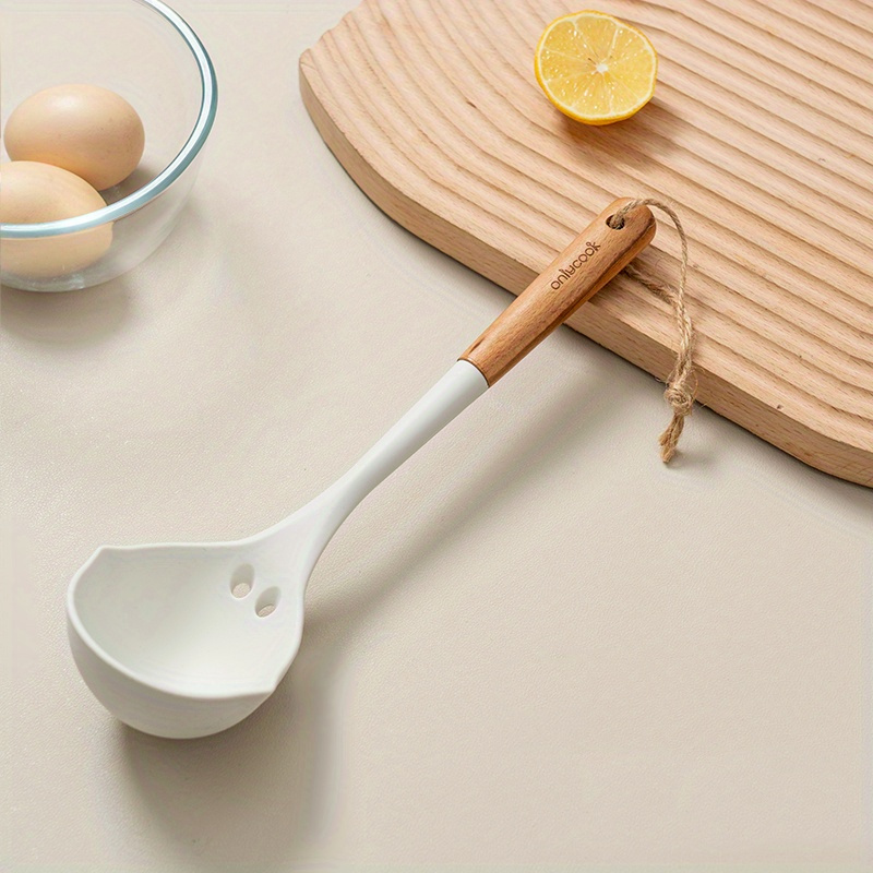 Silicone Wooden Handle No Slip Mini Kitchen Cooking Utensils Tools Set  Cuisine Outils For Students Hotel Home Kitchen Stuff Clearance Kitchen  Accessories Kitchen Gadgets Back To School School Supplies Student College  Dorm