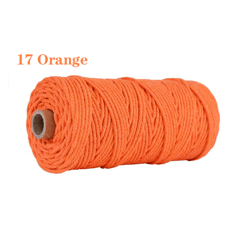 100% Macrame Braided Cotton Cord 3mm 110yards Rope For Macrame DIY Crafts