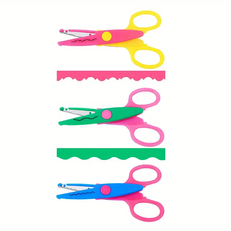 Plastic Safe Art Scissors, Creative Crafts Scissors, Paper Scrapbook  Decorative Wavy Lace, Edge Cutters - Temu Austria