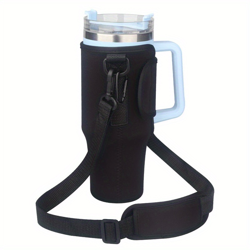 Solid Color Neoprene Water Bottle Carrier Bag For Stanley - Temu