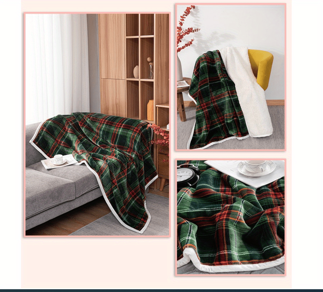 1pc bohemian style plaid striped sofa blanket thickened cashmere blanket flannel nap blanket student nap blanket office air conditioning blanket ramadan details 2