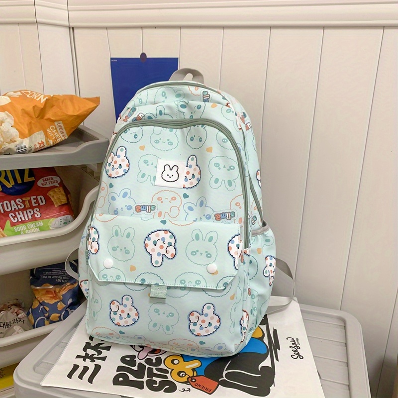 Kids Rabbit Printed Backpack Lightweight Casual School Bag
