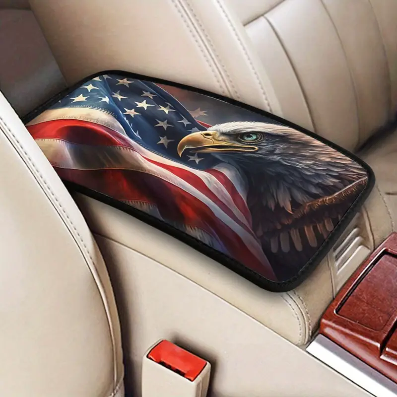 Eagle Auf Amerikanischer Flagge Auto Center Console Cover - Temu Germany