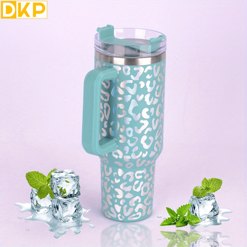 Tumbler With Handle 40 oz and Straw Lid,304 Stainless Steel  Water Bottle, Travel Mug Insulated Tumblers Iced for Tea Coffee Gift, large  capacity car cup with straw: Tumblers & Water