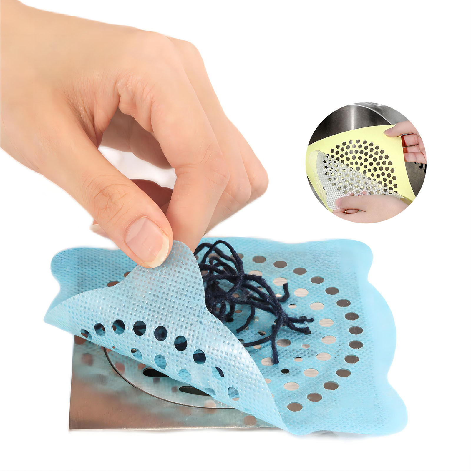 Disposable Hair Catchers for Shower Mesh Shower Drain Covers - Floor Sink  Strainer Filter Mesh Stickers Bathroom Accessories - AliExpress