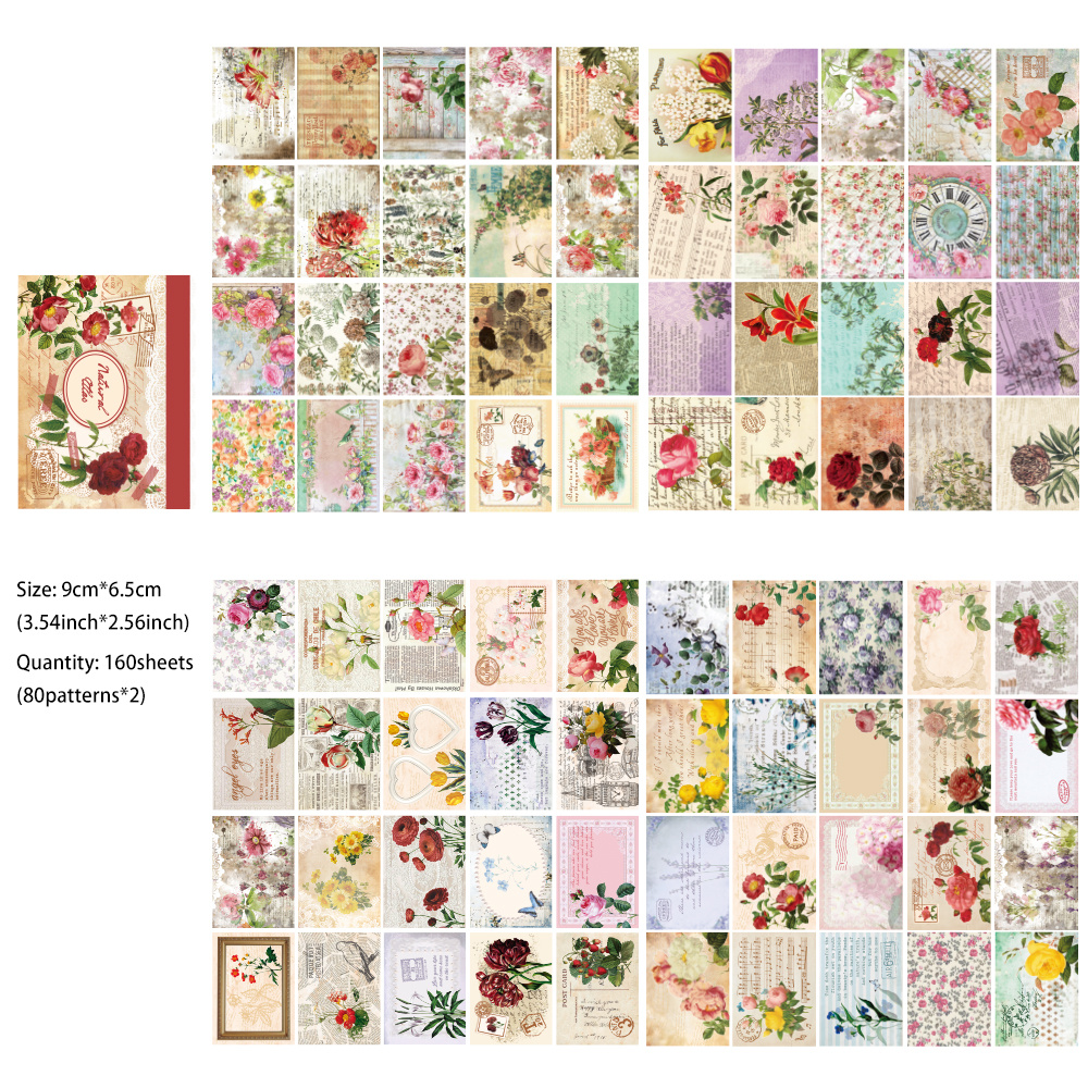 Scrapbooking Papier 60 Feuilles Vintage Fournitures de Journalisation