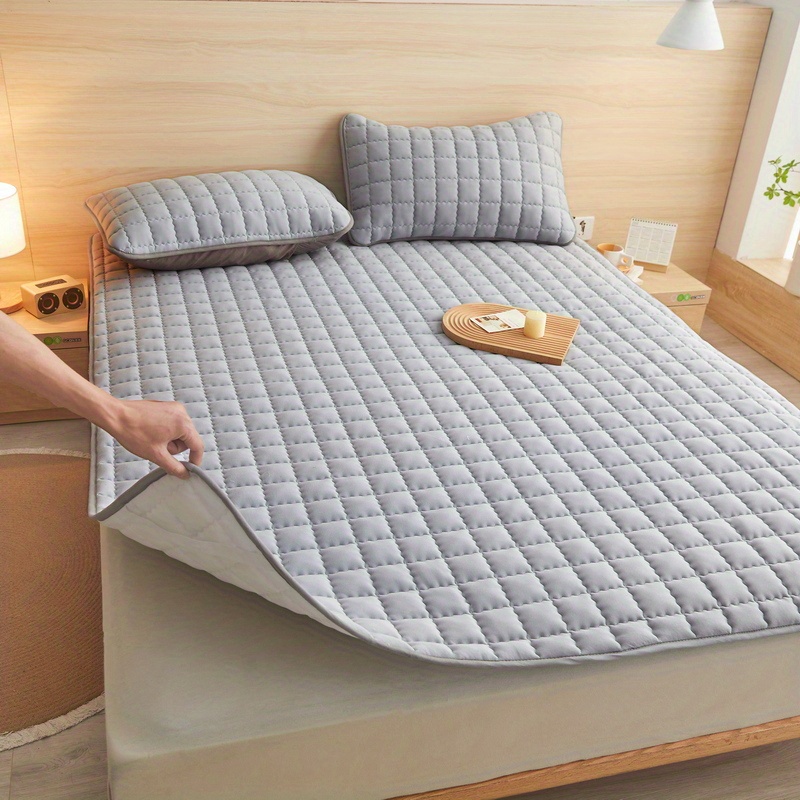 Housse de protection de matelas imperméable, respirante et confortable,  couvre-lit de style drap silencieux (taie d'oreiller non incluse), nouveau  design, housse anti-poussière pour matelas double/plein/queen/king size,  unisexe, décoration de maison