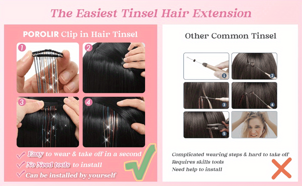 How to Care For Tinsel Hair Extensions – Insert Name Here