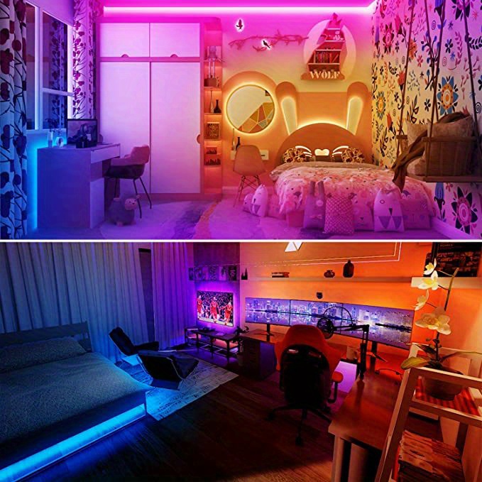 led light strip 44 keys remote control controller set led light strip for living room bedroom kitchen outdoor garden details 2