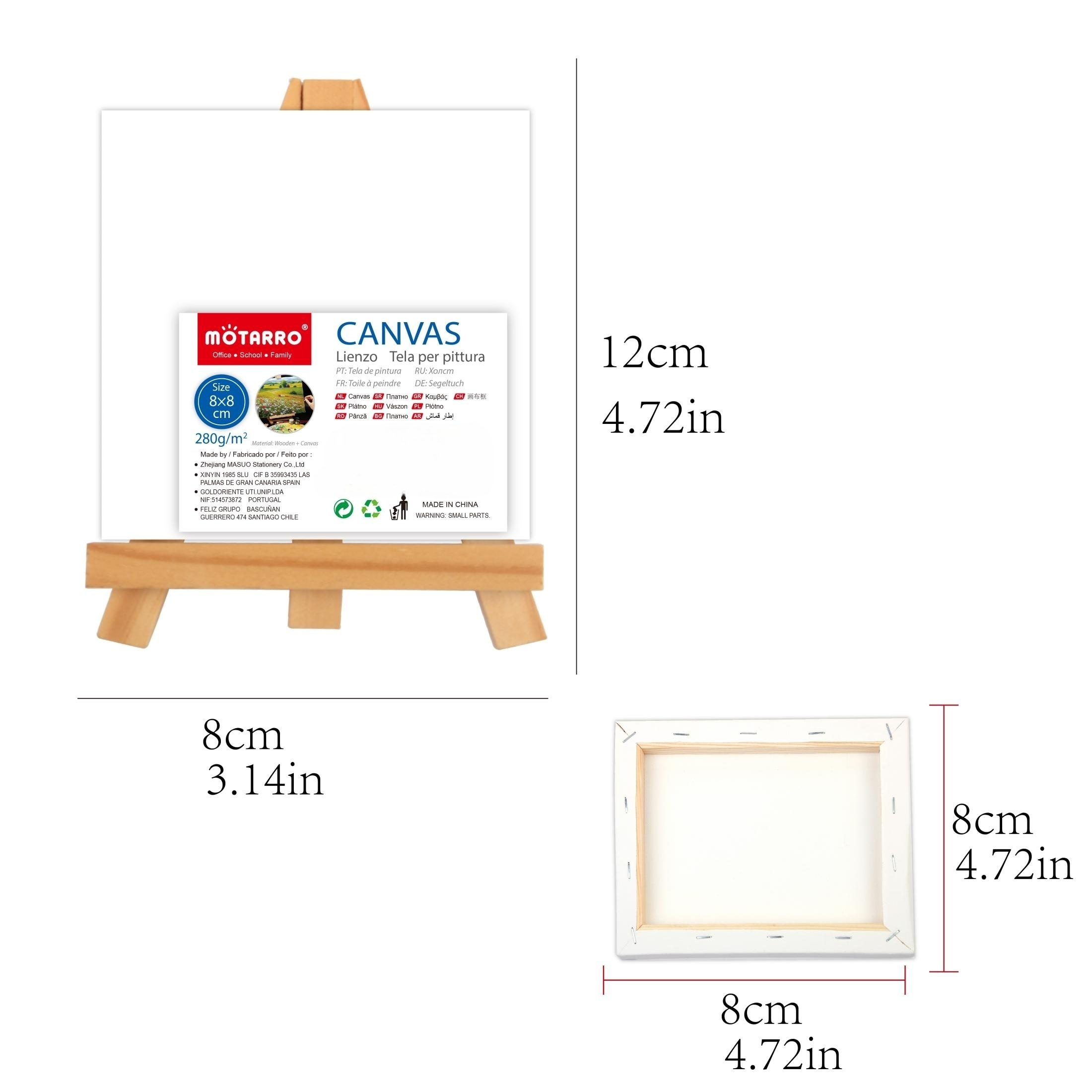 Mini Canvas And Easel Set Small Art Easel Stand With Canvas - Temu