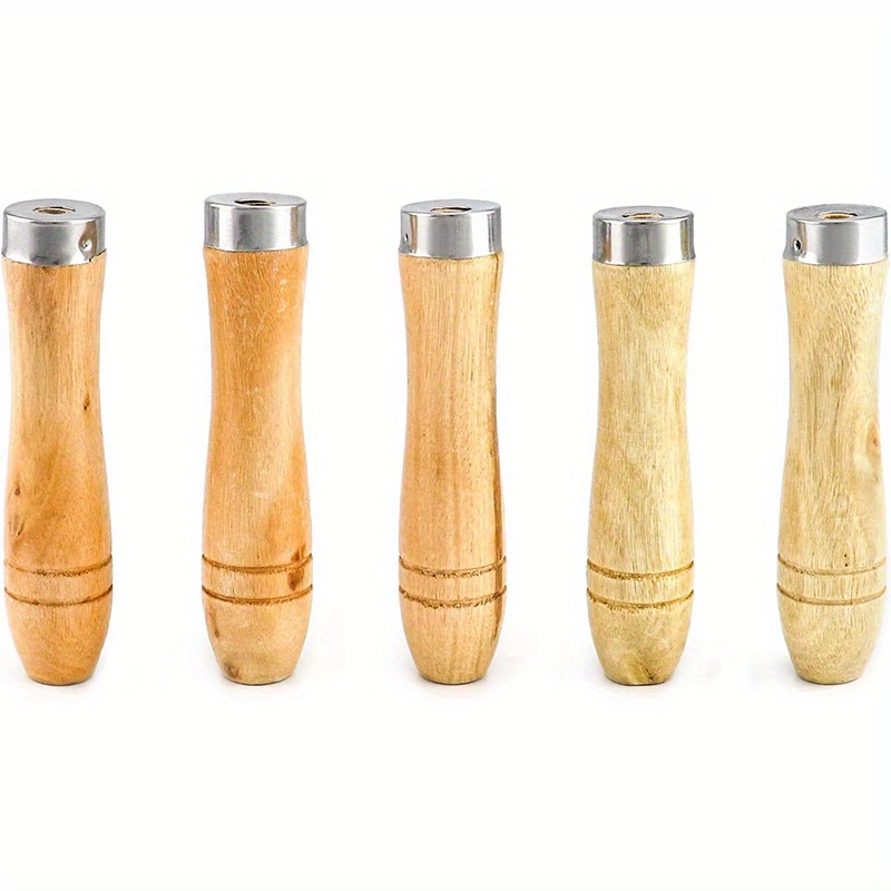 File Handle With Strong Metal Collars, 5 Pack Ergonomic Handle File Cutting For 4'' - 12'' Metal File, File, Screwdriver, Hand Drill