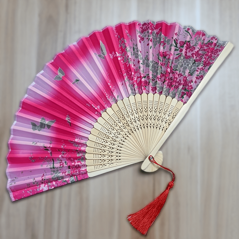 1PC folding hand fan Paper Fans Handheld Abanicos De Mano Para