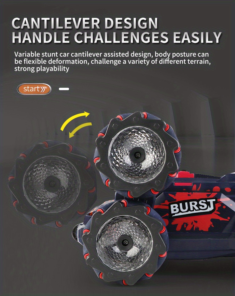 cj03 pro six wheeled water jet stunt multi function remote control vehicle variable modeling 360 drift spray cooling lighting rc car details 11