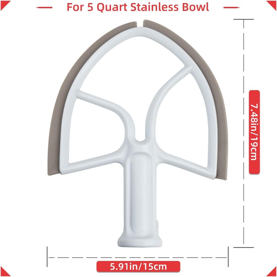 5 Quart Flex Edge Beater for Kitchen Bowl-Lift Stand Mixer, Paddle