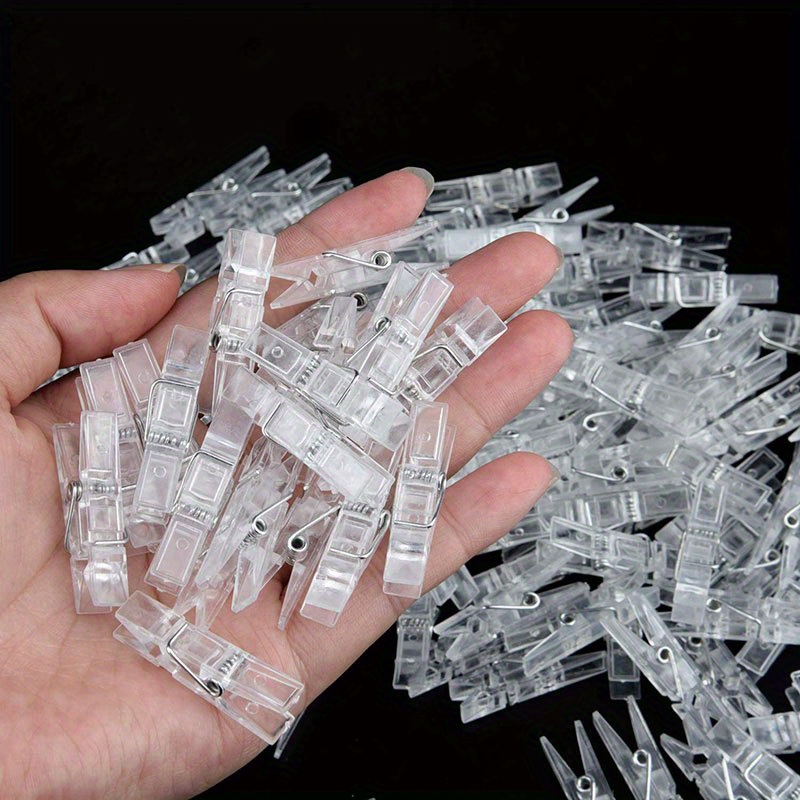 128 Clip Per Foto, Mini Clip In Plastica Trasparente, Mollette Trasparenti Per  Lucine A Corda, Clip Per Foto Trasparenti A Colori Come Regali Di Natale, Risparmia Denaro Su Temu