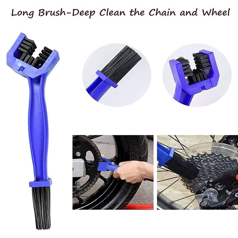 Kit Pulizia Bici 10 Pezzi Laufunjoy - Spazzole Per Catena, Pneumatici E Parti Dure Da Pulire - Foto 6