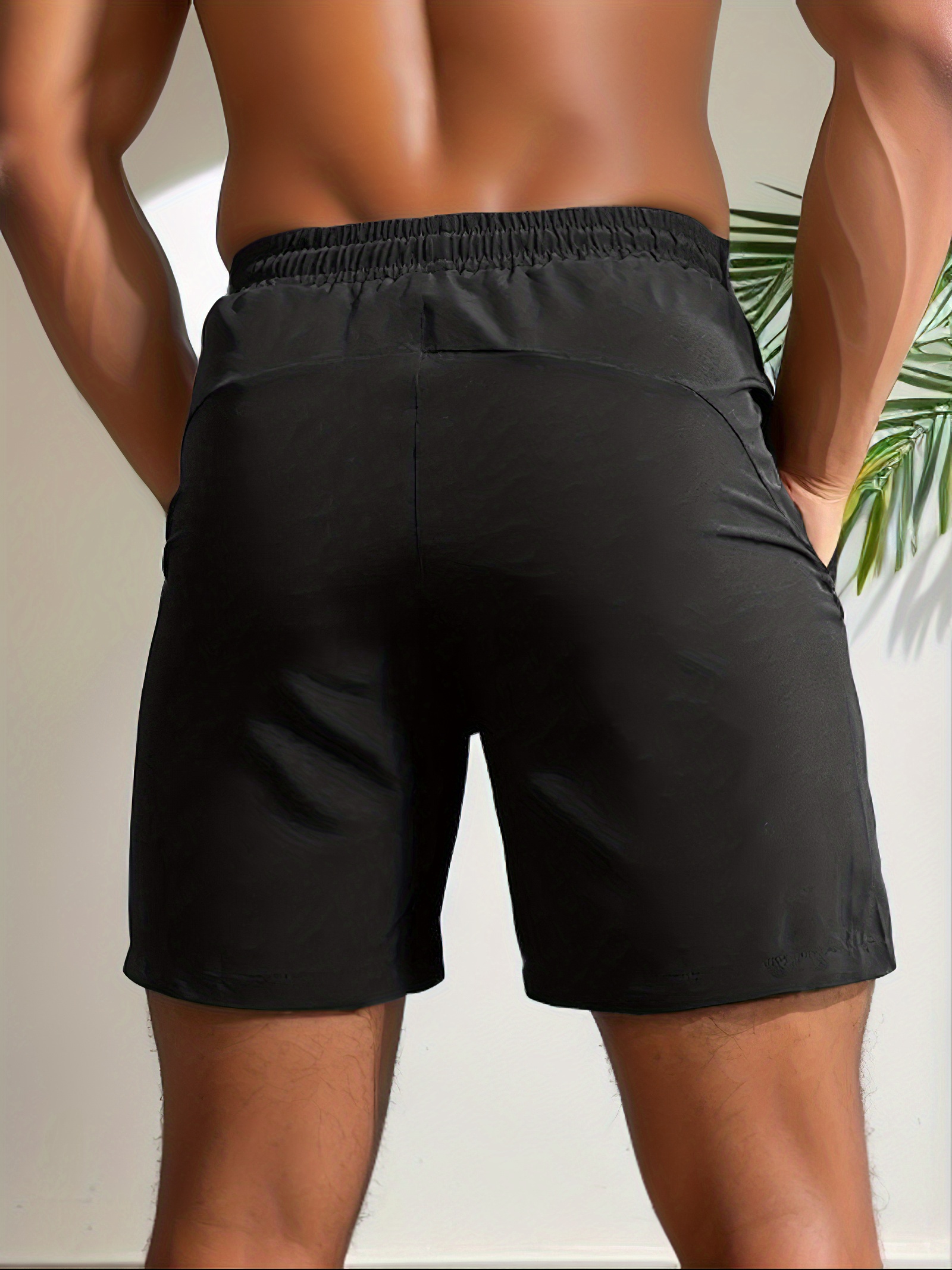 Quick Drying Comfy Shorts Men's Casual Zipper Pockets - Temu