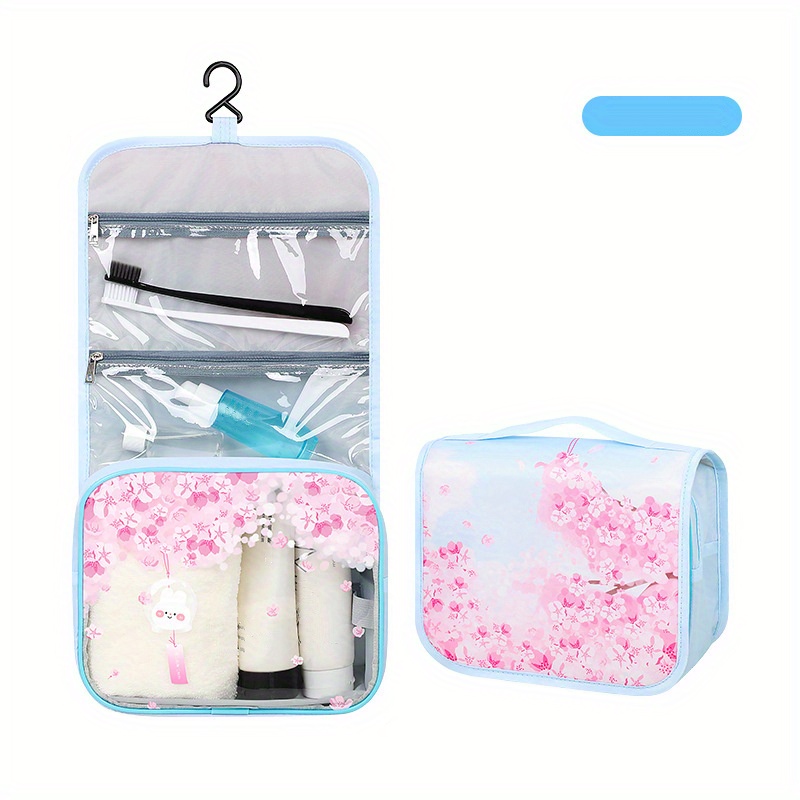 High Quality Travel Makeup Bags Women Waterproof Cosmetic Bag Toiletries  Organizer Hanging Dry And Wet Separation Storage Bag