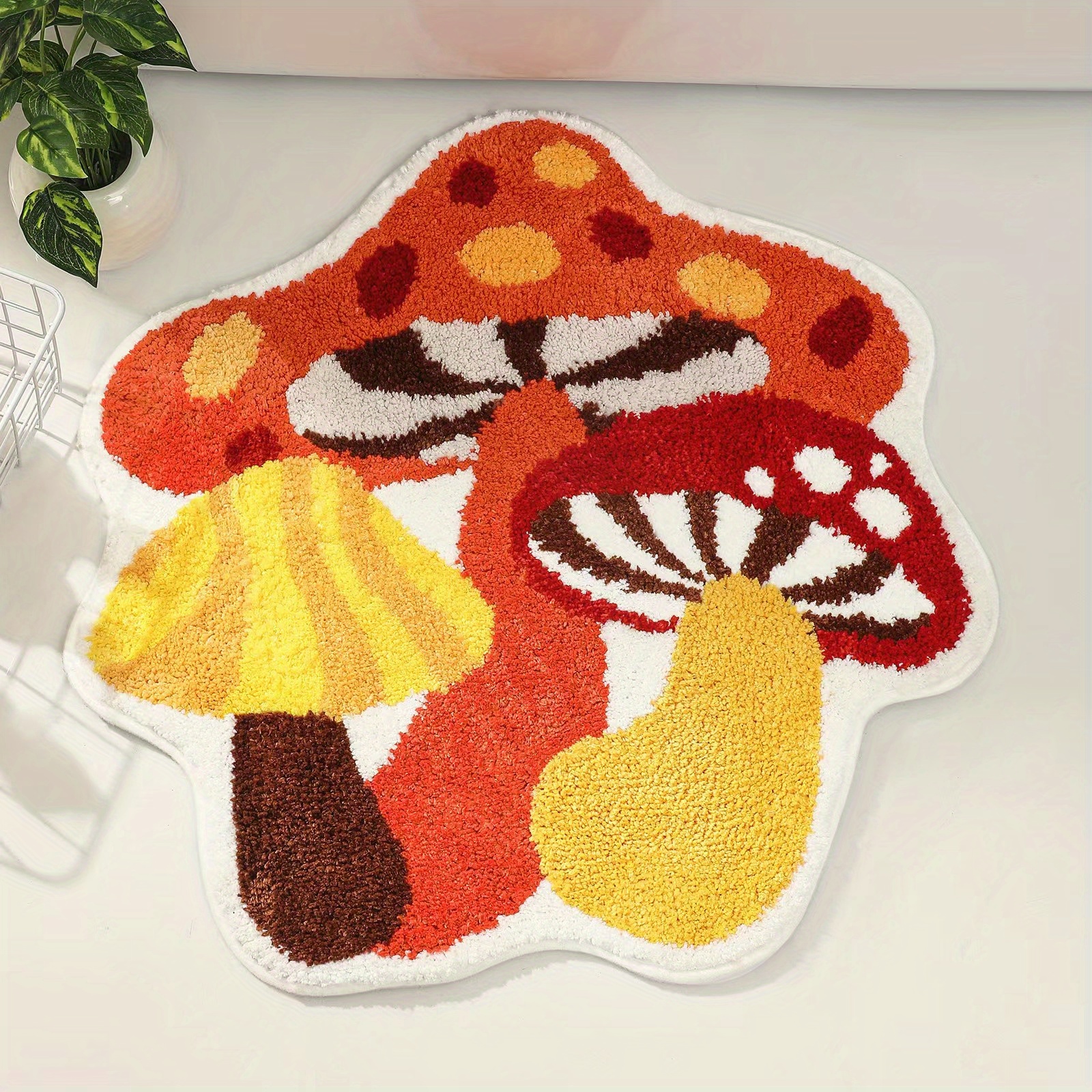 Cute Cartoon Design Floor Mat, Soft Plush Bath Rug, Machine Washable Bath  Mat, Absorbent Door Carpet For Home Living Room Bathroom, Home Decor - Temu