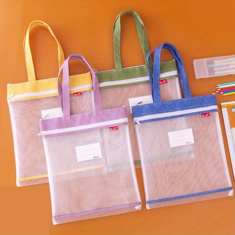 Bineng A4 Vertical Portable Tutorial Bag Carrying Book Bag - Temu