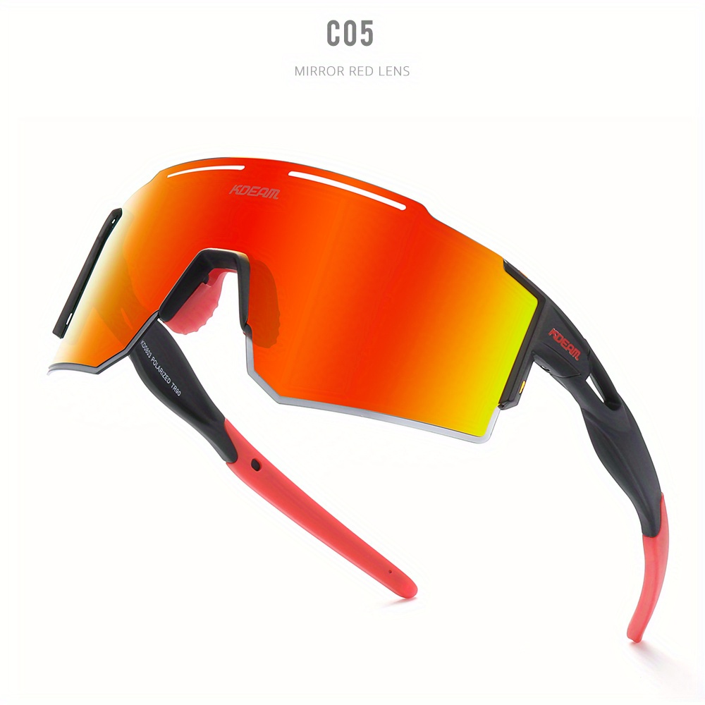 KDEAM,Googles,Men's Original Genuine Polarized Sunglasses, TR90 Frame Sports Cycling Driving Glasses, Comfortable Rubber Nose Pads+Non-slip Rubber