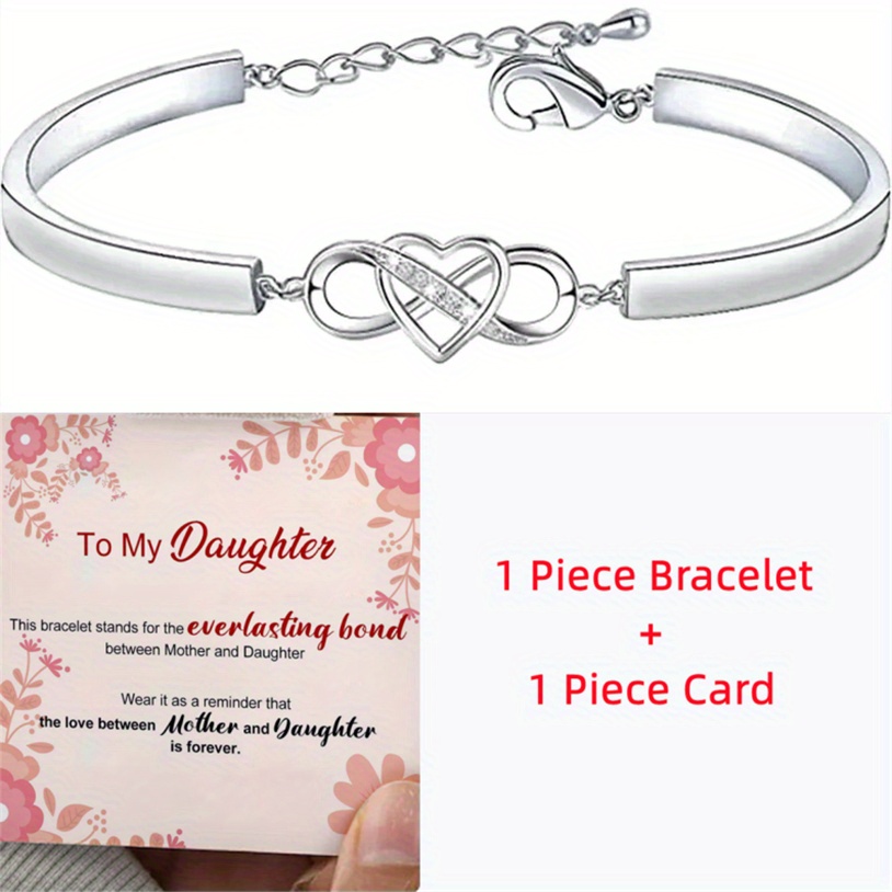 Birthday Gift for Daughter From Mom Infinity Heart Bracelet 