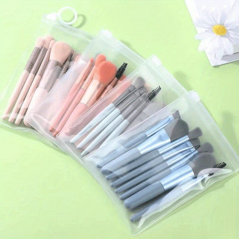 10pcs Spiral Rod Blue & White Makeup Brush + 1pc Makeup Sponge Black Friday