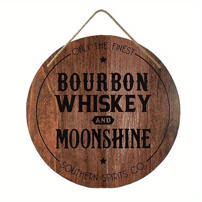 Bourbon Whiskey And Moonshine Sign Man Cave Prohibition - Temu
