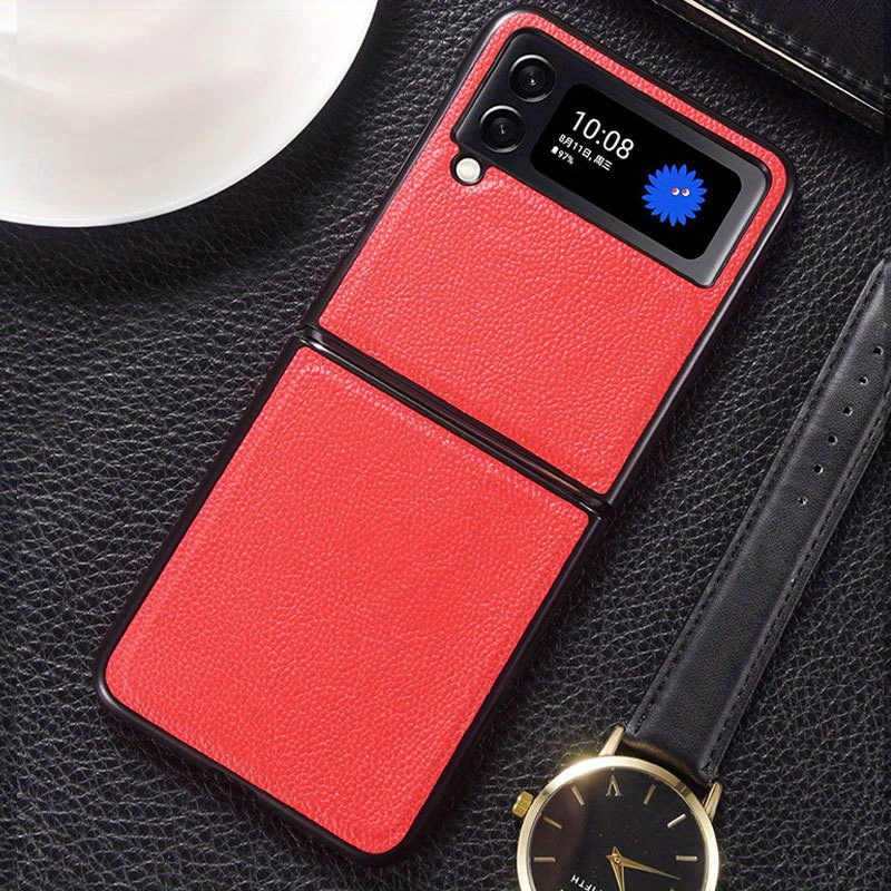 Cat Paw Z Flip 5 Case, Pu Leather Shockproof Case Compatible With Samsung  Galaxy Z Flip 5 With Ring Holder