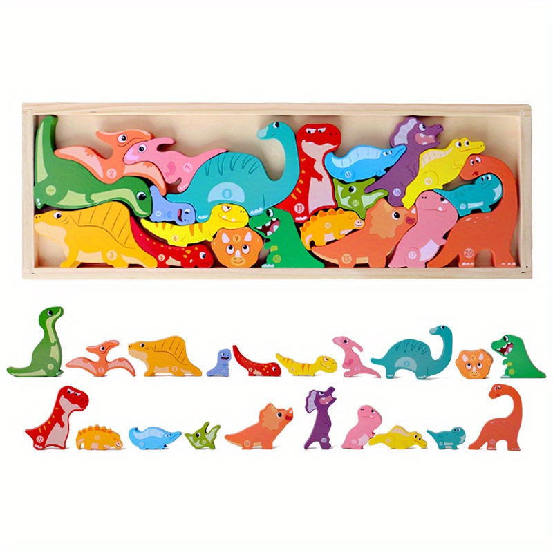 Alphabet Dinosaur - Wooden Animal Puzzle