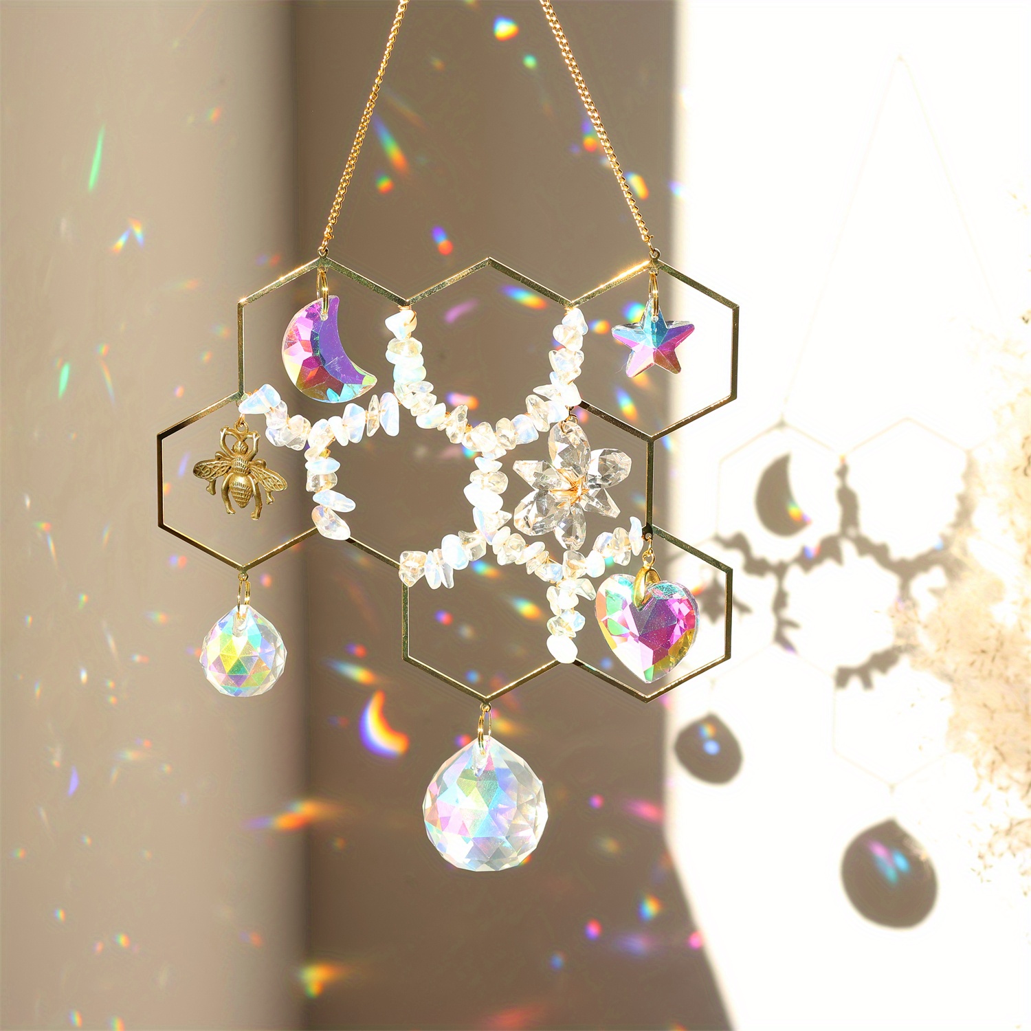 Original Crystals Suncatcher Window Hanging Decor Temu New