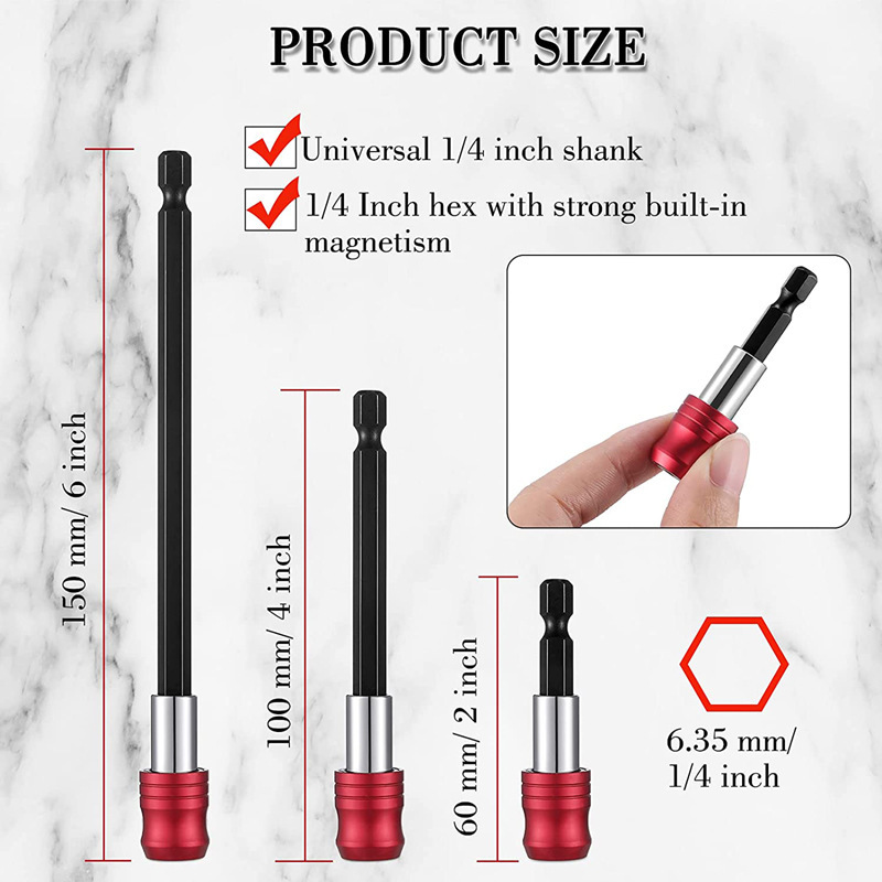 Drill Bit Extension Set Magnetic Drill Screwdriver Bit - Temu