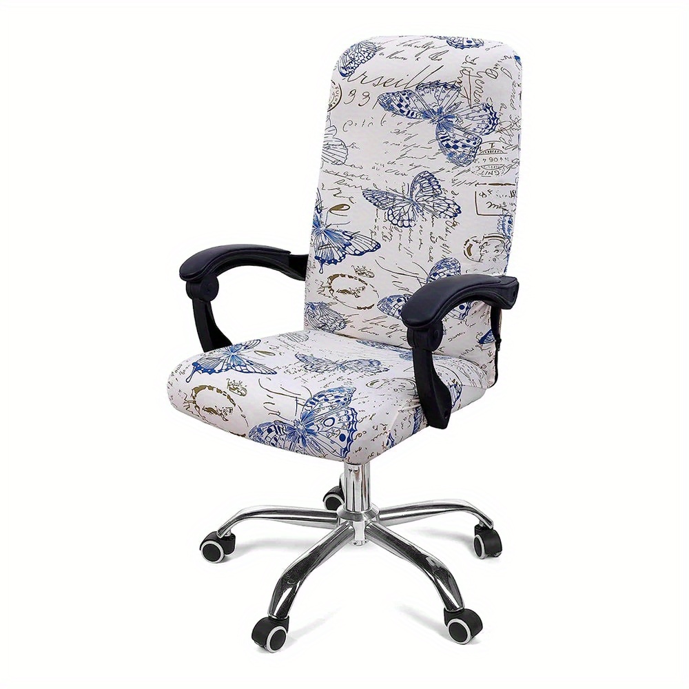 Office Chair Cover Durable Zipper Printed Washable - Temu