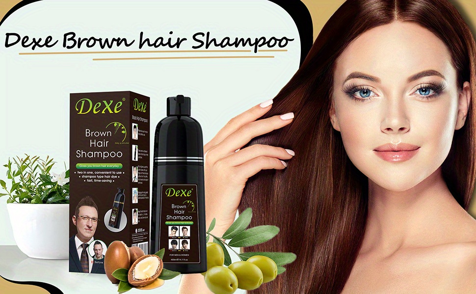 1 Brown Hair Dye Shampoo Instant Brown Hair Shampoo Mild - Temu Australia