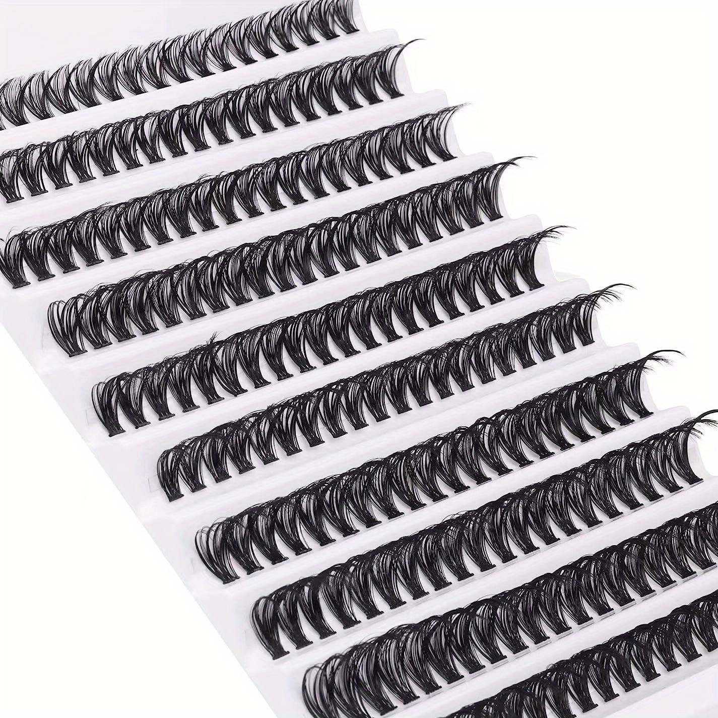 Wispy Natural Look Individual Lashes D Curling DIY Cluster Eyelash Extension