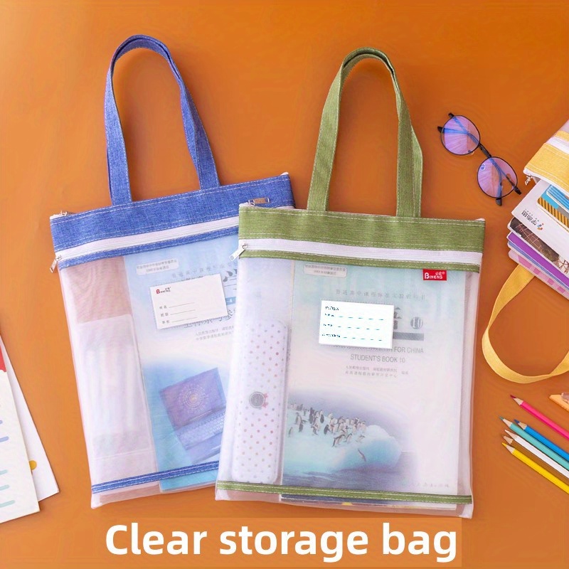 Bineng A4 Vertical Portable Tutorial Bag Carrying Book Bag Temu