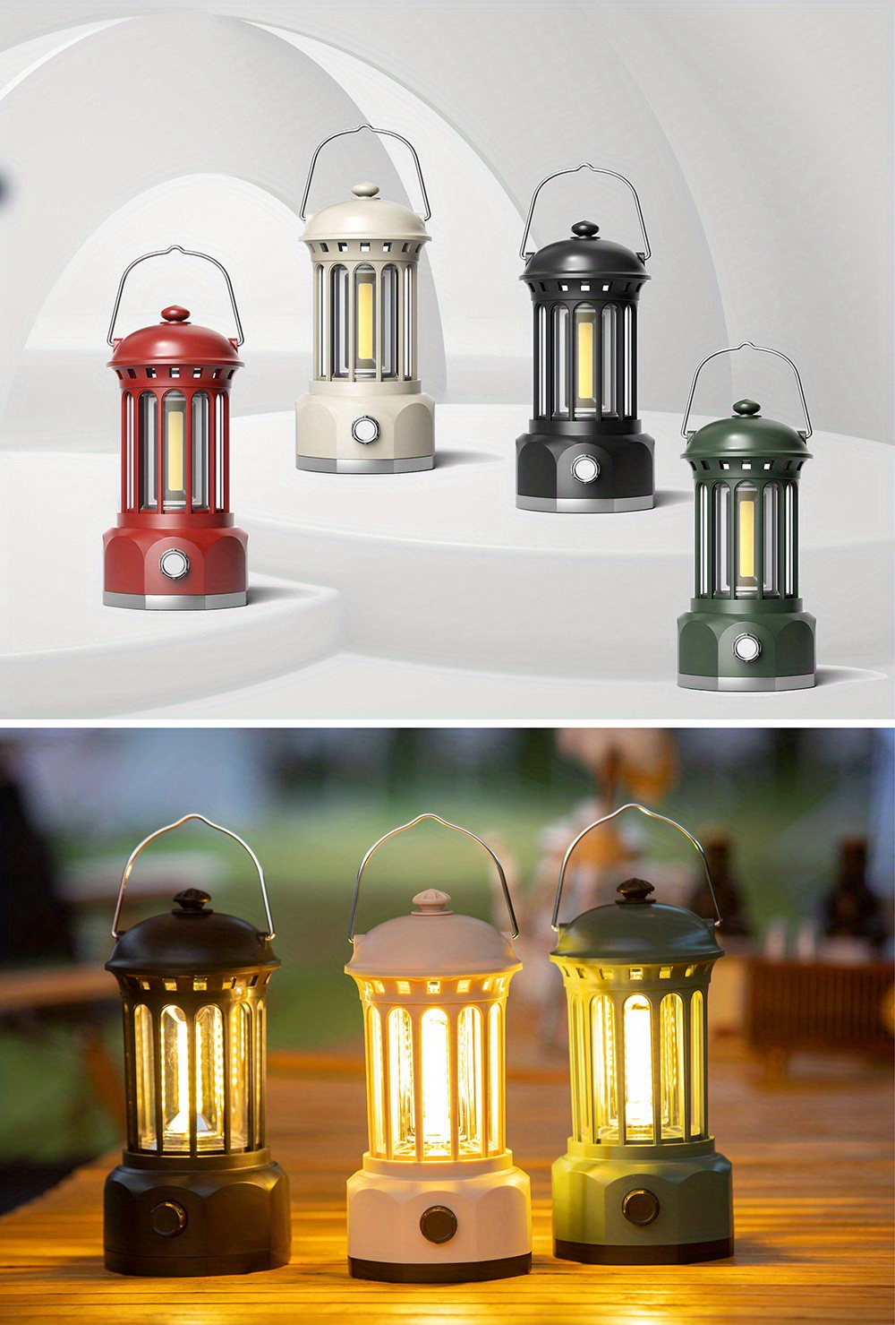 Retro Camping Lamp Outdoor Tent Lamp Long lasting Camping - Temu