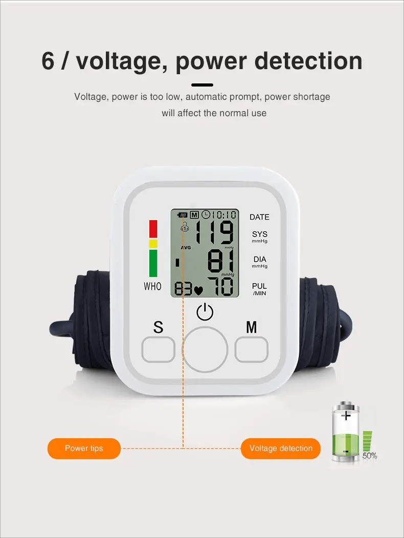 1 Monitor De Presión Arterial Automático Para El Hogar, Instrumento De  Medición De Presión Arterial, Medidor