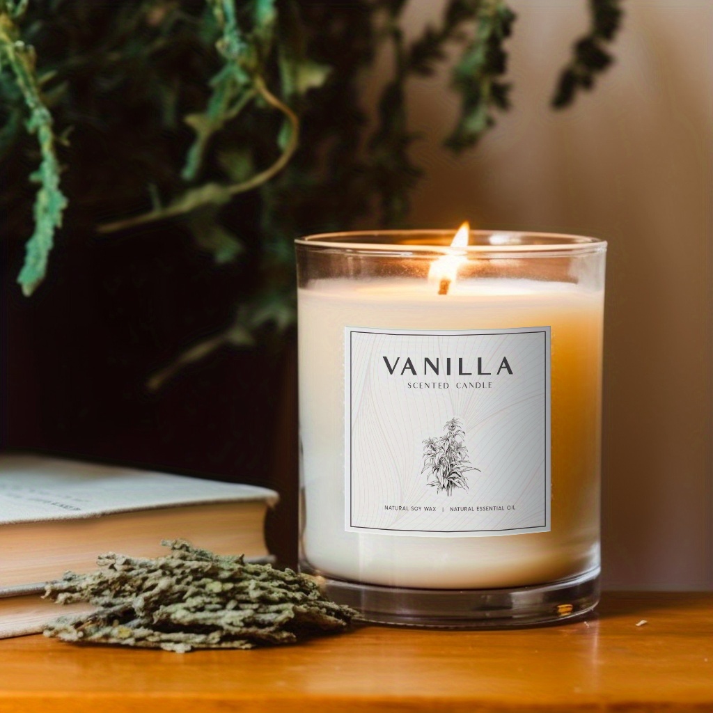 Vanilla Latte Aromatherapy Candle 100% All-natural Soy Wax & Essential Oil  Infused Pet Safe Smoke Odor Eliminating Non Toxic Candle 